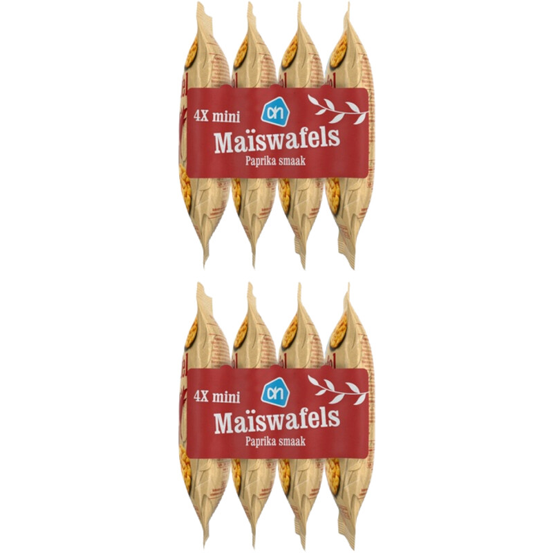 Een afbeelding van AH Mini maiswafels paprika smaak 2-pack