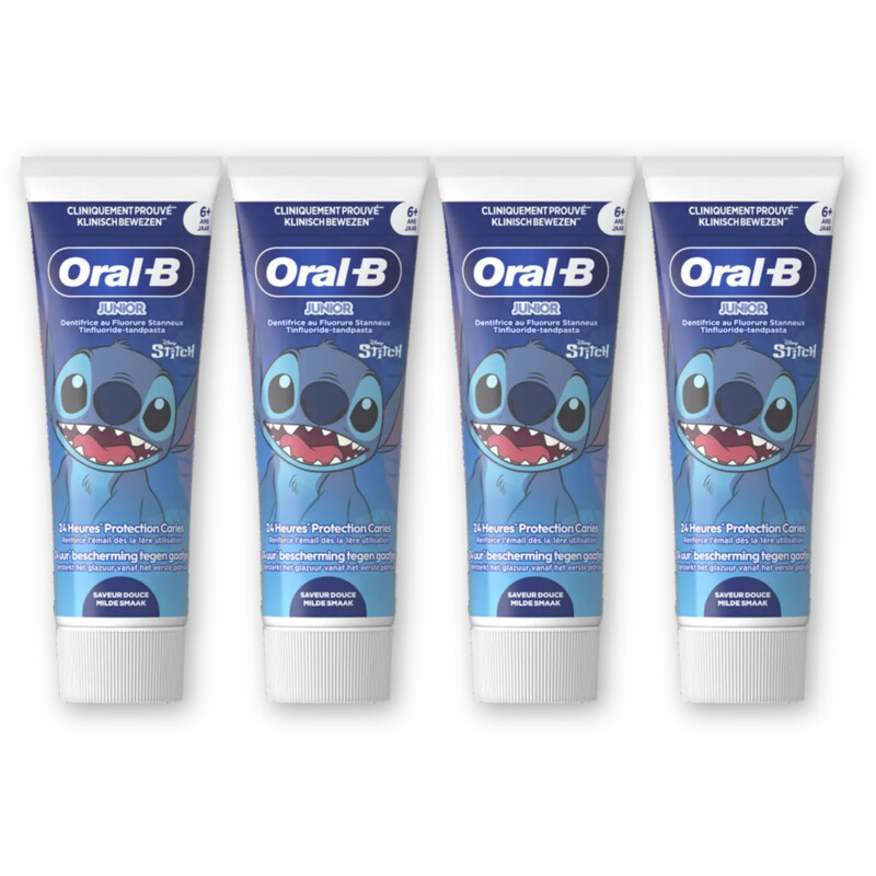 Oral-B B Pro junior tandpasta 6-12 jaar 4-pack