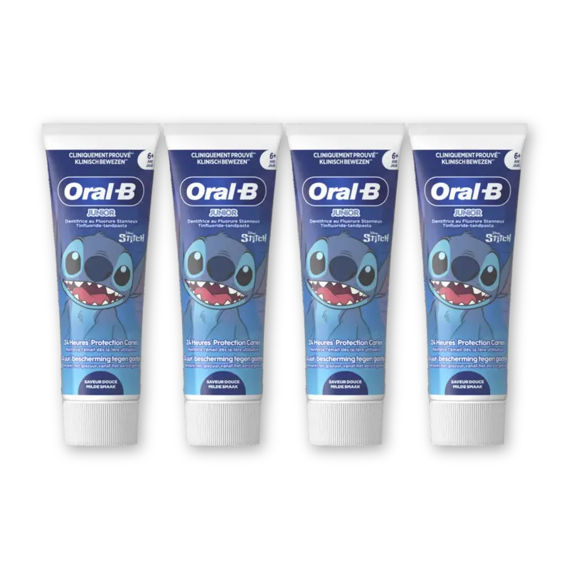 Oral-B B Pro junior tandpasta 6-12 jaar 4-pack