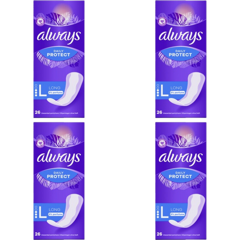 Een afbeelding van Always Dailies Protect Long 0% 4-pack
