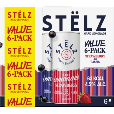 pdp-image-Stëlz Hard lemonade strawberry cassis 6-pack