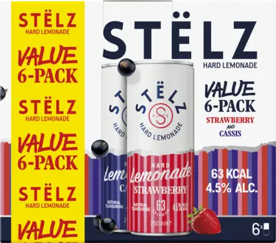pdp-image-Stëlz Hard lemonade strawberry cassis 6-pack