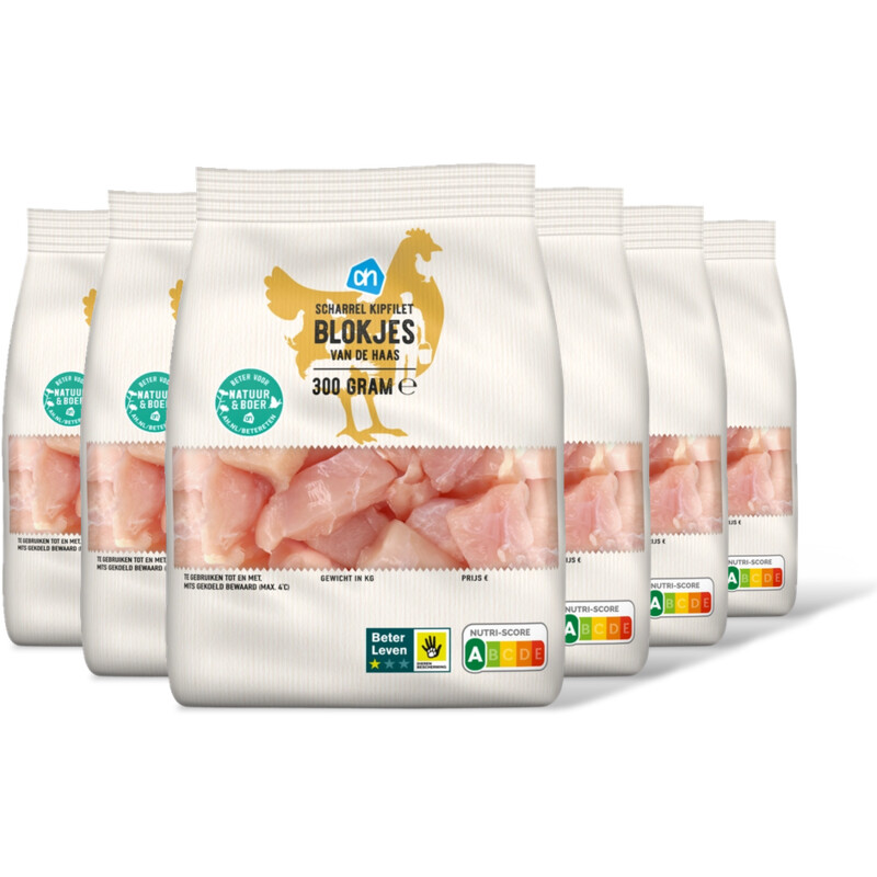 AH Scharrelkipfilet blokjes van de haas 6pk