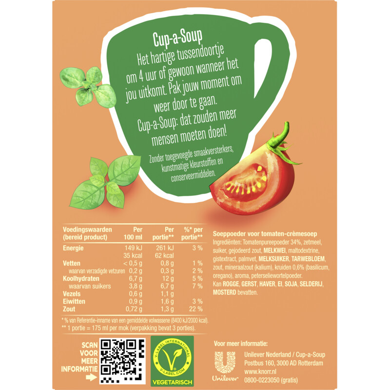 Een afbeelding van Knorr Cup-a-soup tomaat crème
