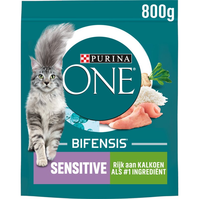 Een afbeelding van Purina ONE Sensitive rijk aan kalkoen