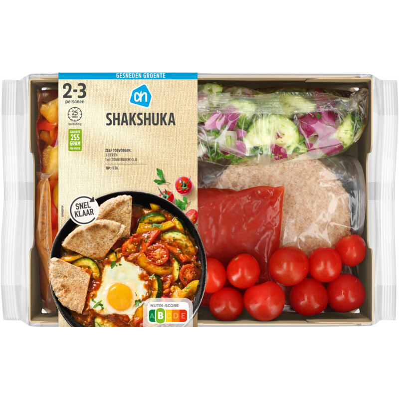 Een afbeelding van AH Gesneden verspakket shakshuka