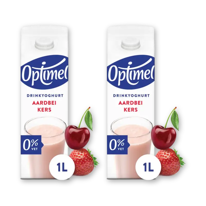 Drinkyoghurt aardbei-kers 2-pack