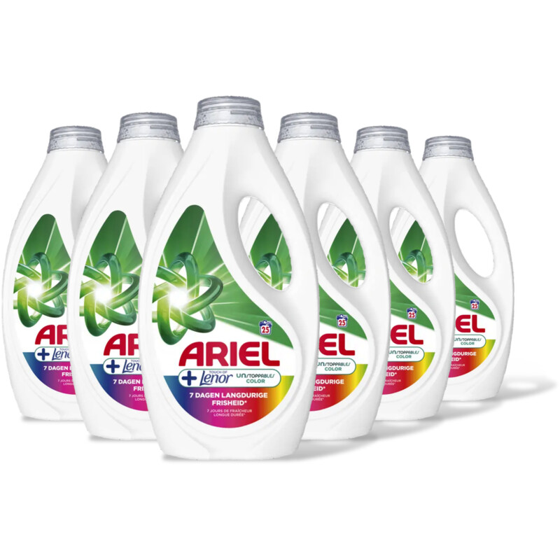 Ariel Vloeibaar+ wasmiddel unstop color 6-pack
