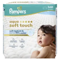 Pampers Aqua soft touch wipes 3-pack
