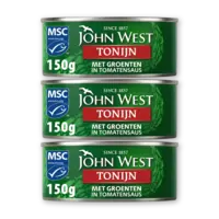 John West Tonijnstukken met groente 3-pack