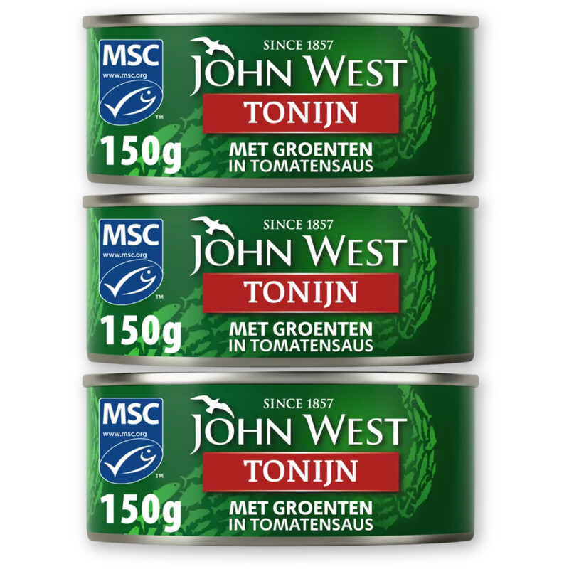 John West Tonijnstukken met groente 3-pack