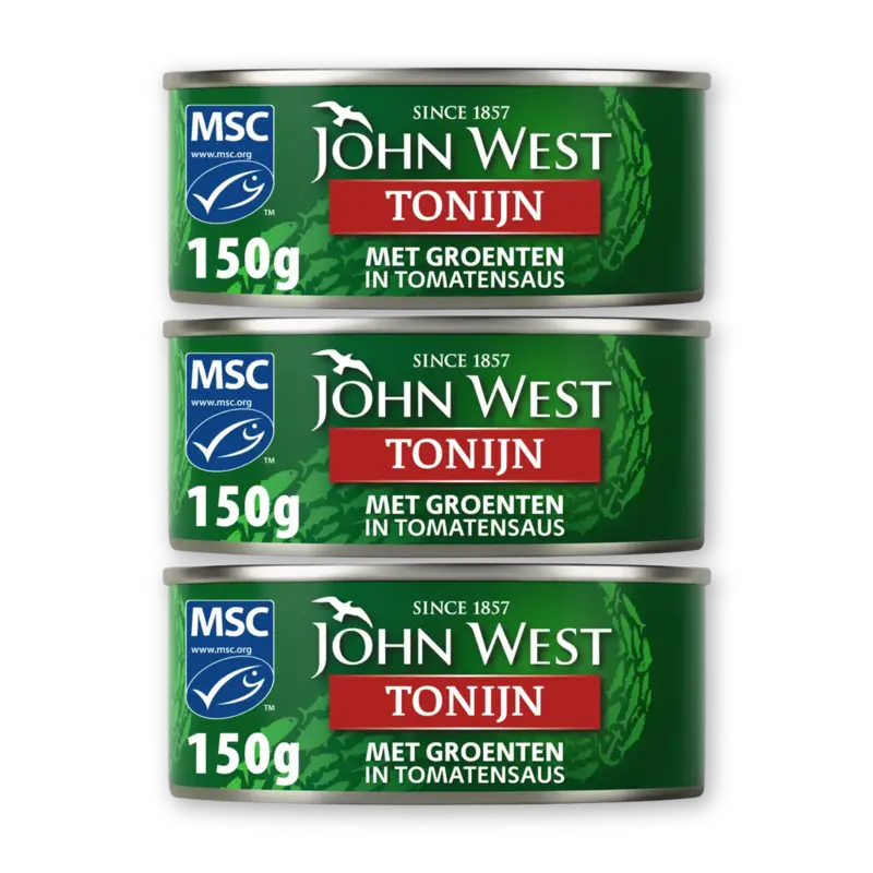 Tonijnstukken met groente 3-pack