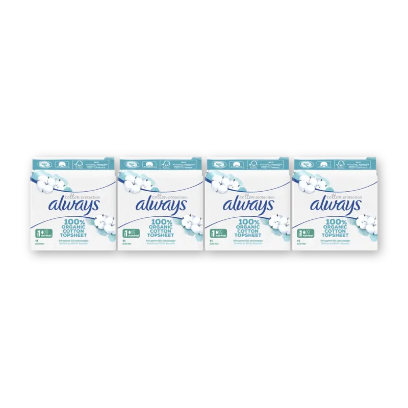 Always Maandverband Cotton Normal 4-pack