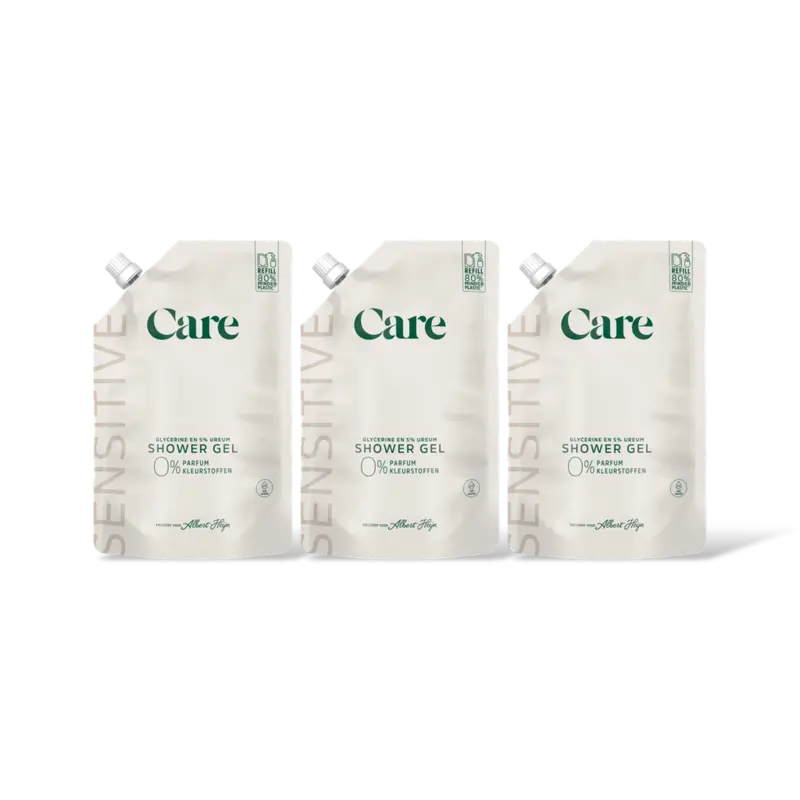 Care Sensitive shower gel 0% refill 3-pack
