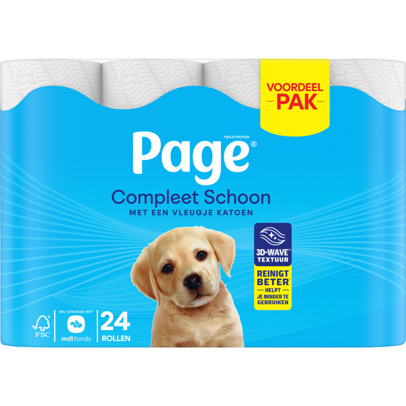 Een afbeelding van Page Compleet schoon toiletpapier voordeelpak