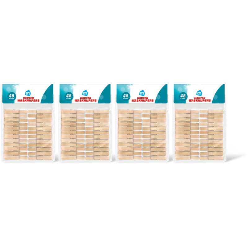 AH Houten wasknijpers 4-pack