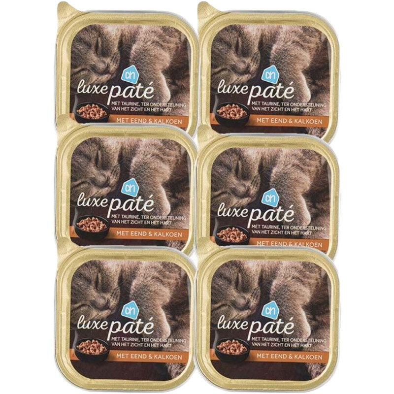 Een afbeelding van AH Alu luxe pate eend/kalkoen pakket