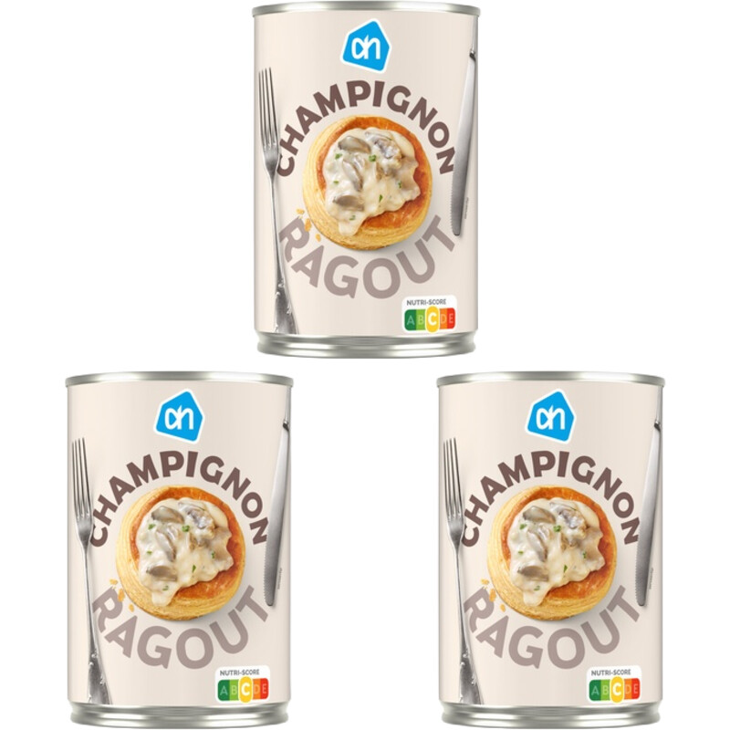 Een afbeelding van AH Champignon ragout 3-pack