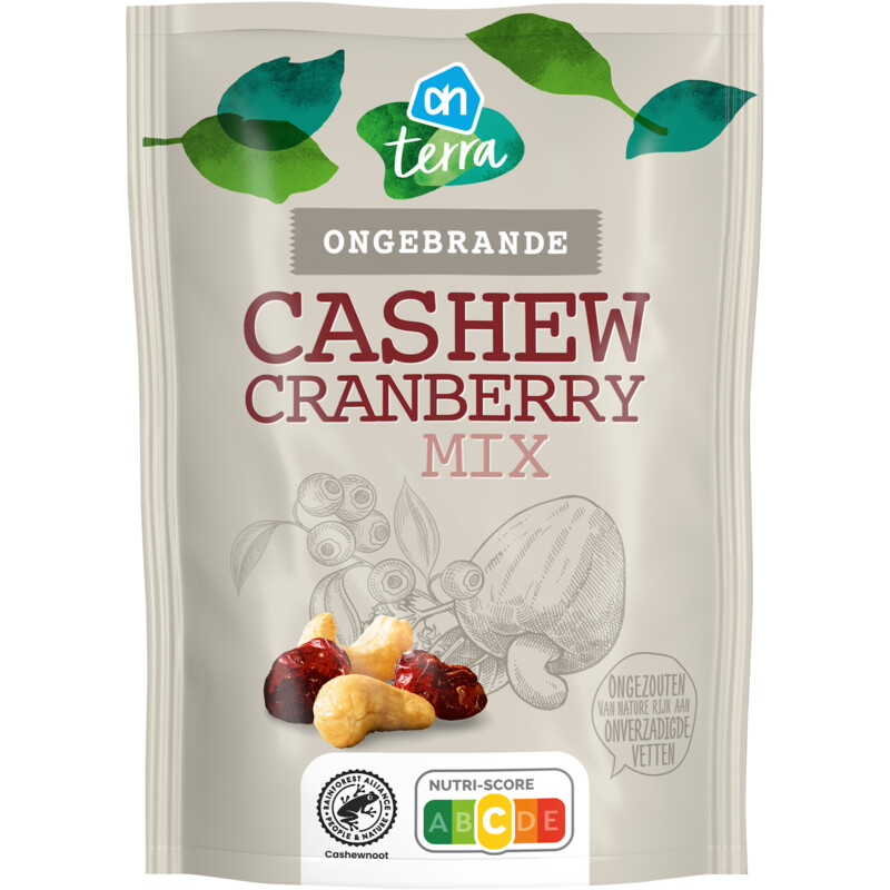 Een afbeelding van AH Terra Cashew cranberry mix ongebrand