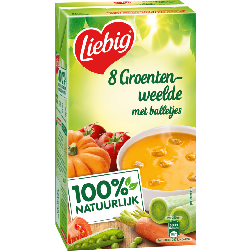 Een afbeelding van Liebig 8 Groenteweelde soep met balletjes bel