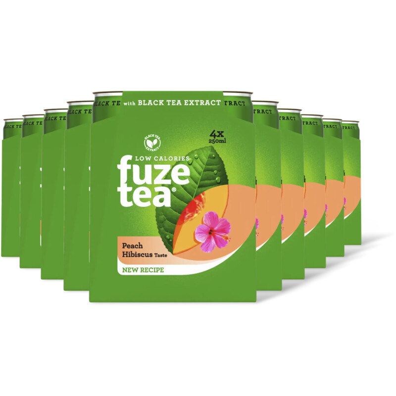 Fuze Tea Black ice tea peach hibiscus 40-pack