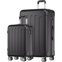 Een afbeelding van Lifegoods Suitcase set 20/28 - black (jd-2045)