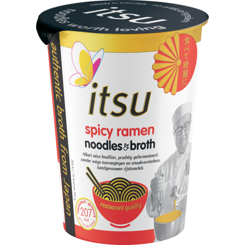 Een afbeelding van Itsu Noodles & broth spicy ramen