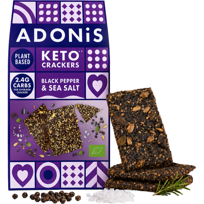 Adonis Keto cackers black pepper & sea salt