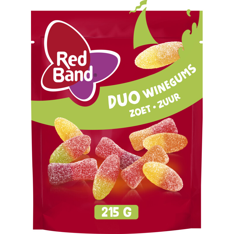 Een afbeelding van Red Band Duo winegums zoet zuur