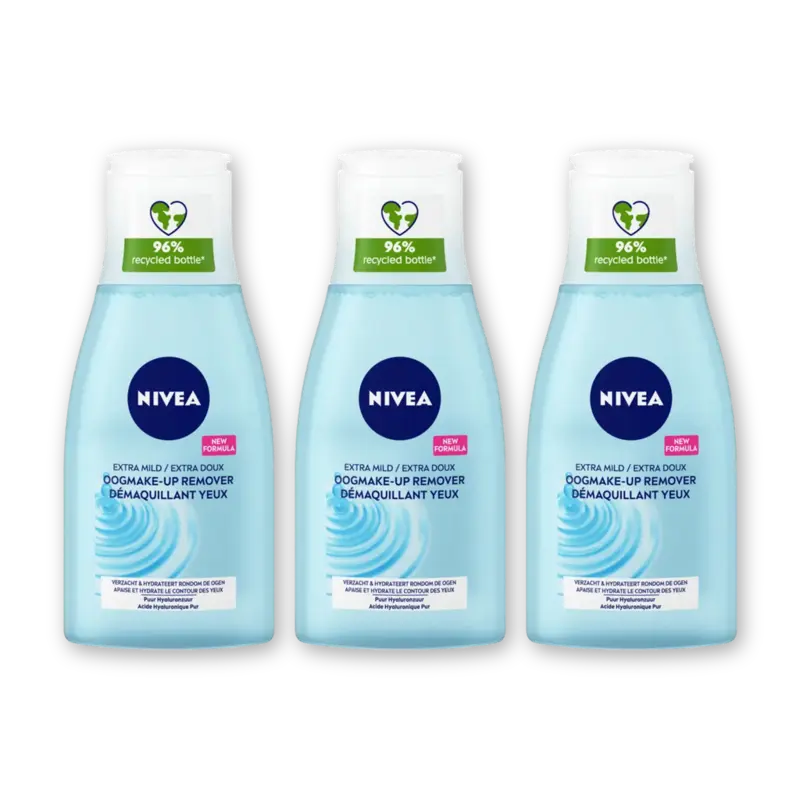 NIVEA Oogmake-up reinigingslotion 3-pack