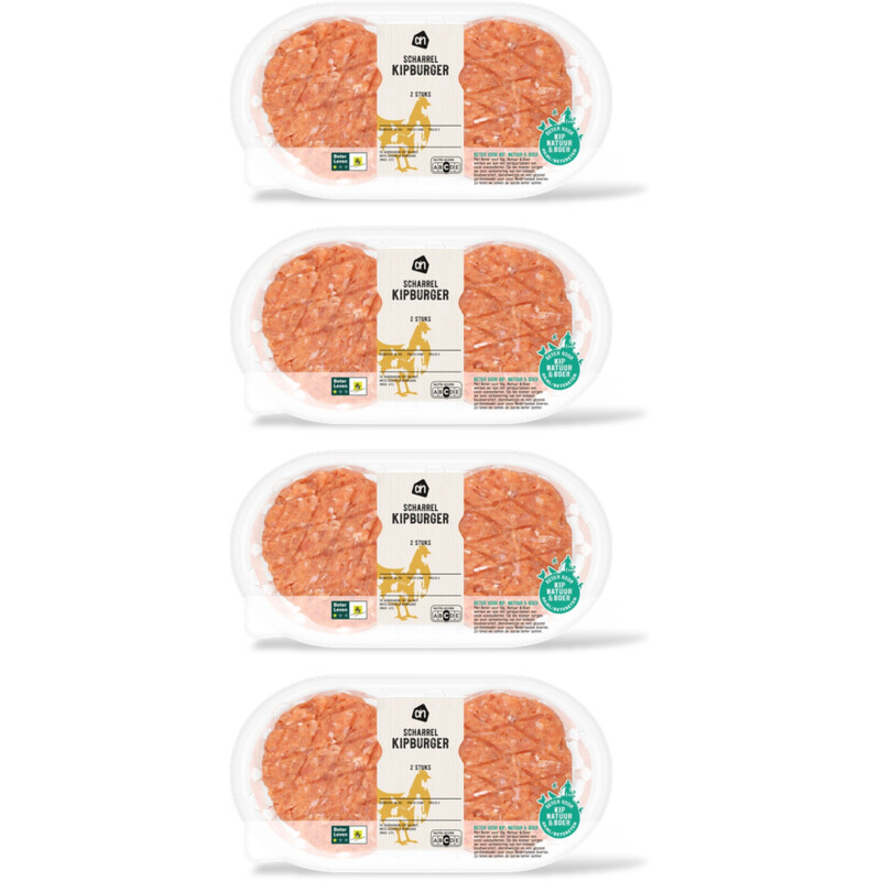 AH Scharrel kipburger 2 stuks 4-pack