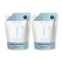 Naïf Baby & kids wash gel refill 2-pack