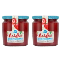 AH Fruitspread aardbei 81% 2-pack