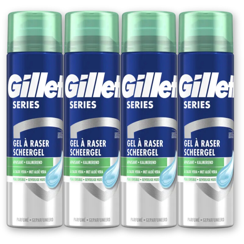 Gillette Series gevoelige huid scheergel 4-pack