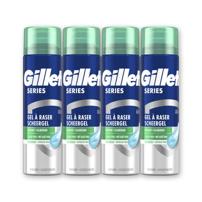 Gillette Series gevoelige huid scheergel 4-pack