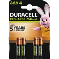 Duracell Rechargeable AAA-batterijen 750 mAh