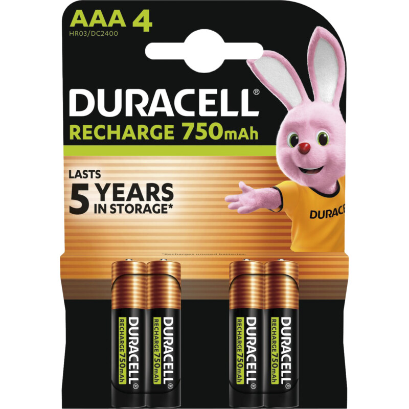 Duracell Rechargeable AAA-batterijen 750 mAh