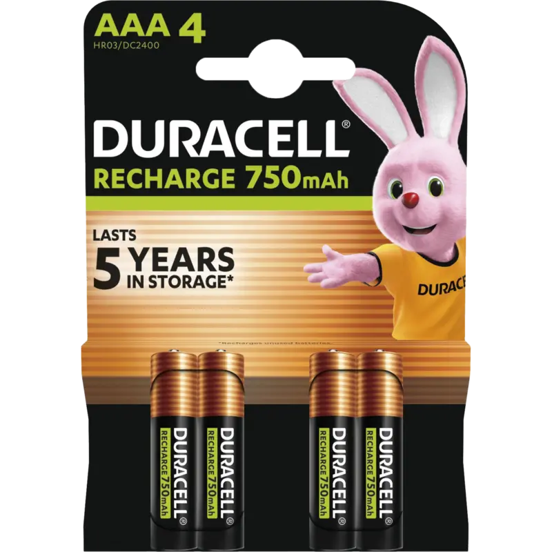 Rechargeable AAA-batterijen 750 mAh