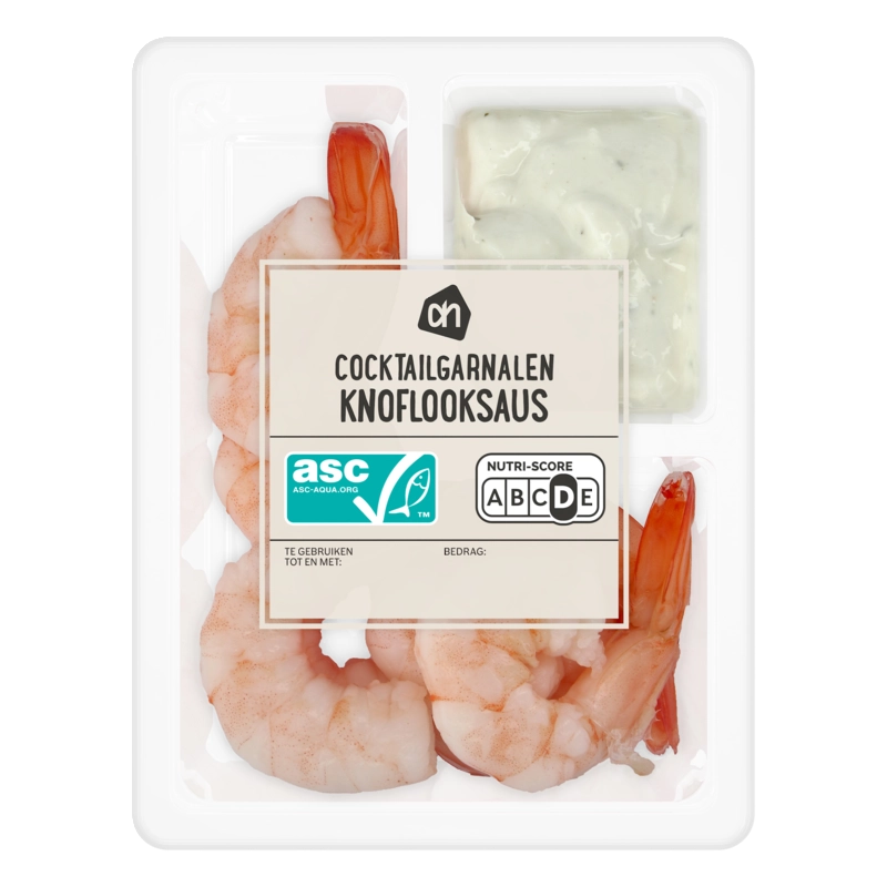 AH Cocktailgarnalen knoflooksaus