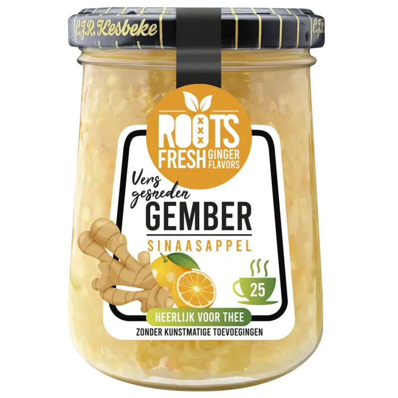 Kesbeke Roots Vers gesneden gember sinaasappel
