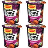 Een afbeelding van Maggi Saucy noodles red curry 4-pack