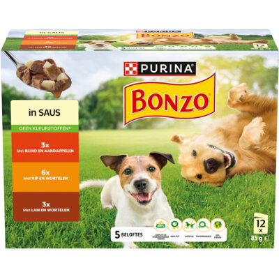 pdp-image-Bonzo Maaltijdzakjes in saus rund, kip, lam