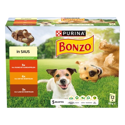 pdp-image-Bonzo Maaltijdzakjes in saus rund, kip, lam
