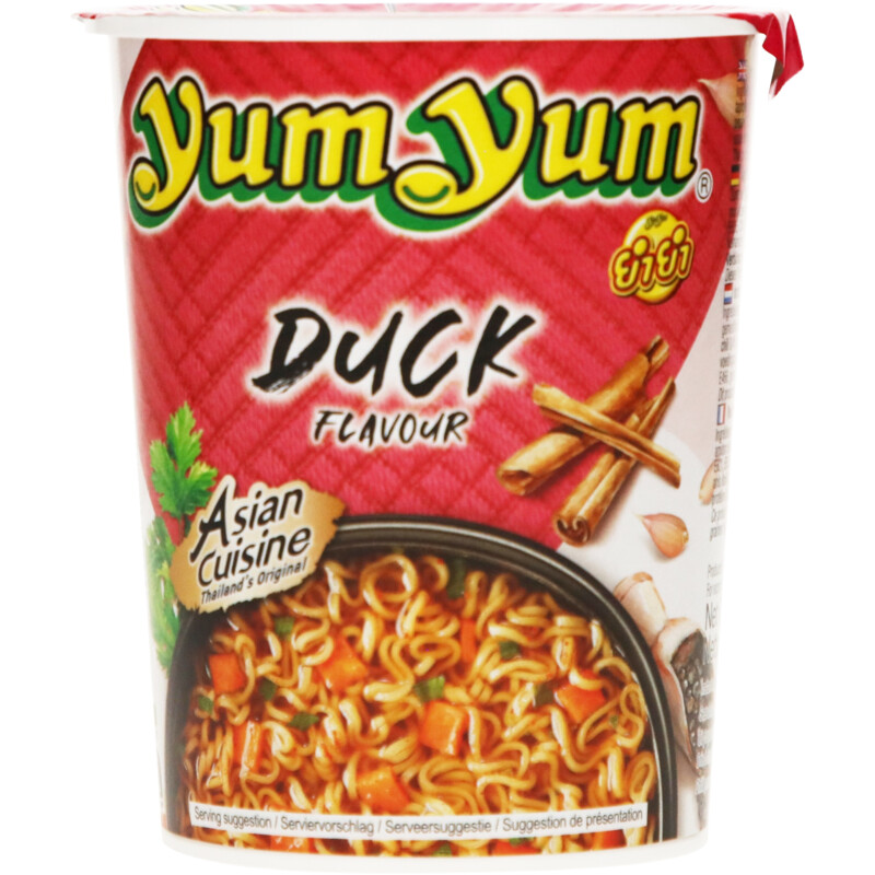 Een afbeelding van Yum Yum Duck flavour instant noodles