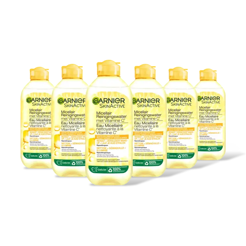 Garnier Vitamine c micellair reinigingswater 6pk