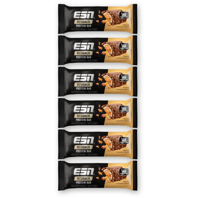ESN Designer protein bar peanut caramel 6-pk