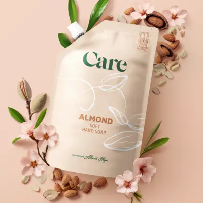 pdp-image-Care Almond soft hand soap refill