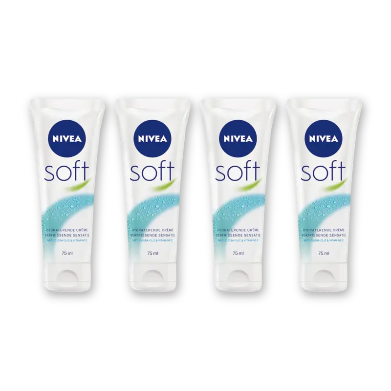 NIVEA Soft hydraterende creme 48u hydra 4pck
