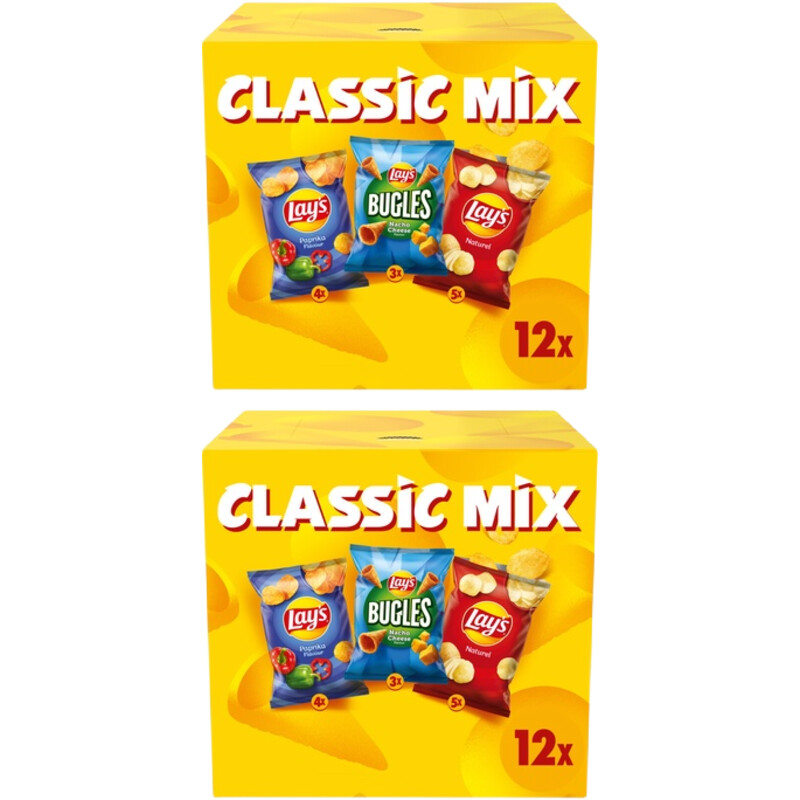 Een afbeelding van Lay's Classic Mix Chips 2-pack