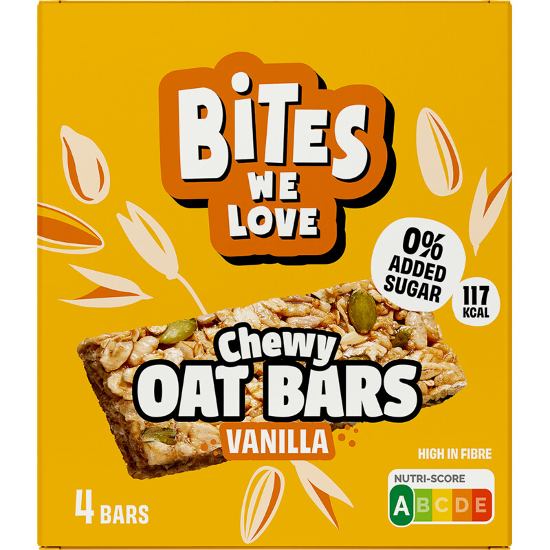 Een afbeelding van BitesWeLove Chewy oat bars vanille